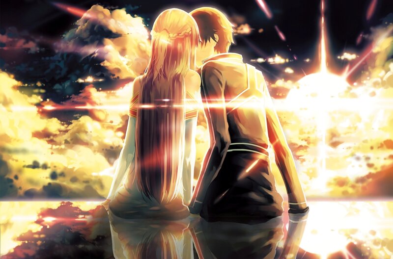 Couple Embracing — Yellow, Dramatic