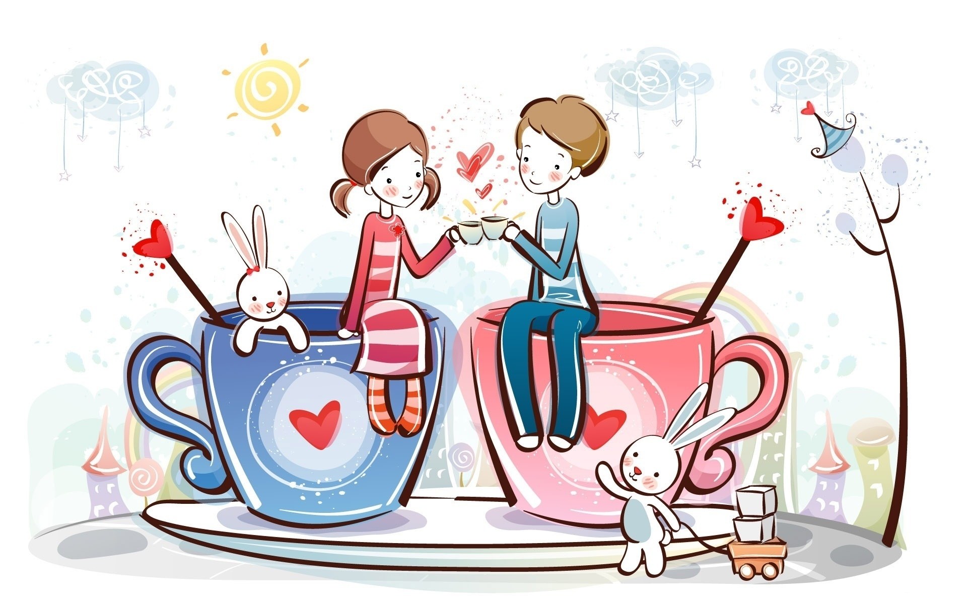 couple enjoying tea time