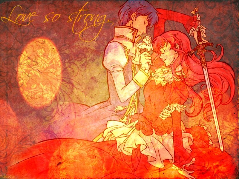 Couple Holding Flowers — Red