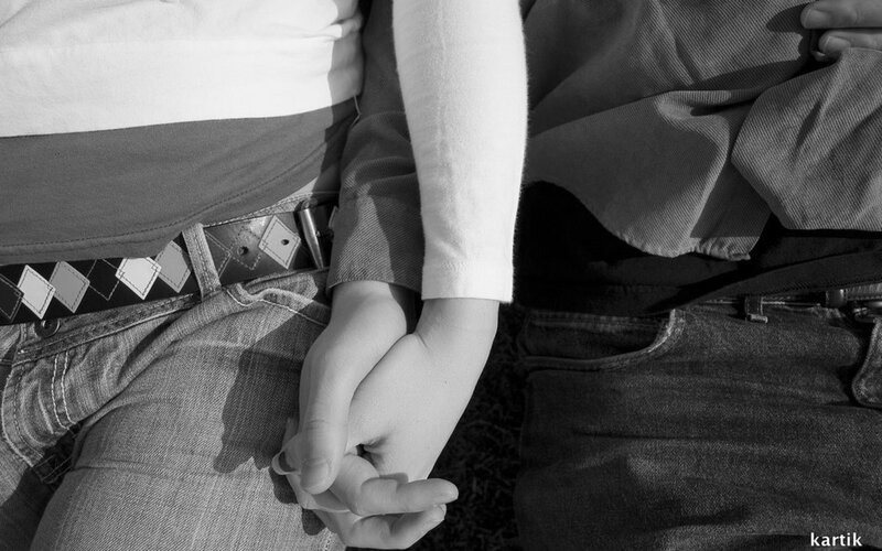 couple holding hands