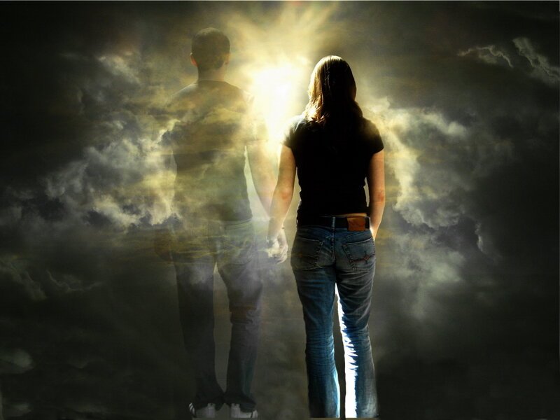 Couple Holding Hands — Black, Dramatic