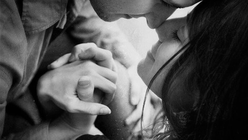 Couple Holding Hands — Black, Intimate