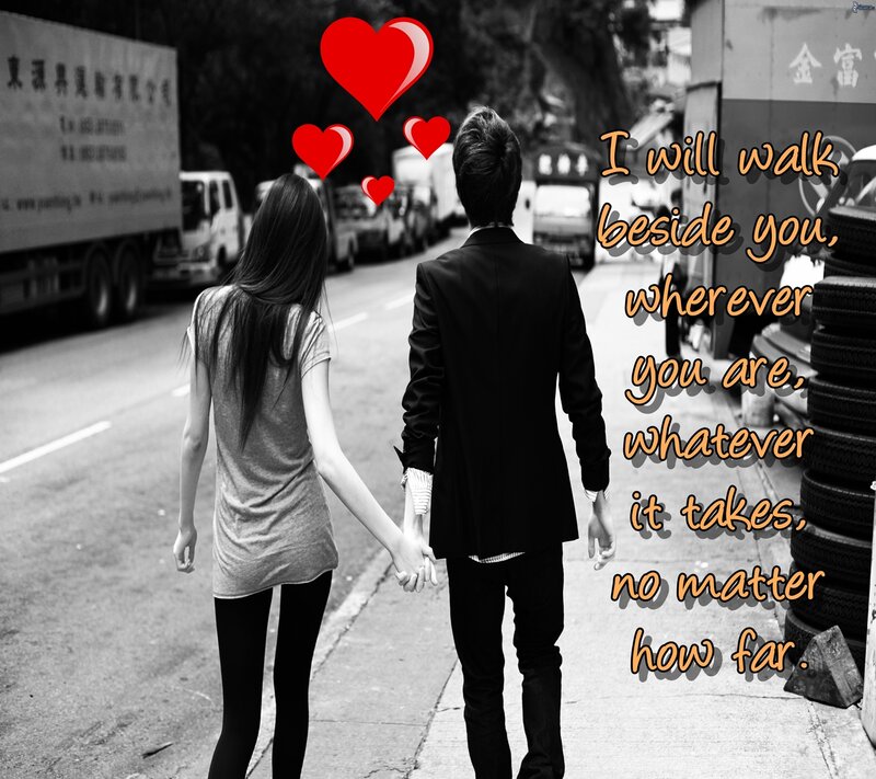 Couple Holding Hands — Black, Romantic, Photograph
