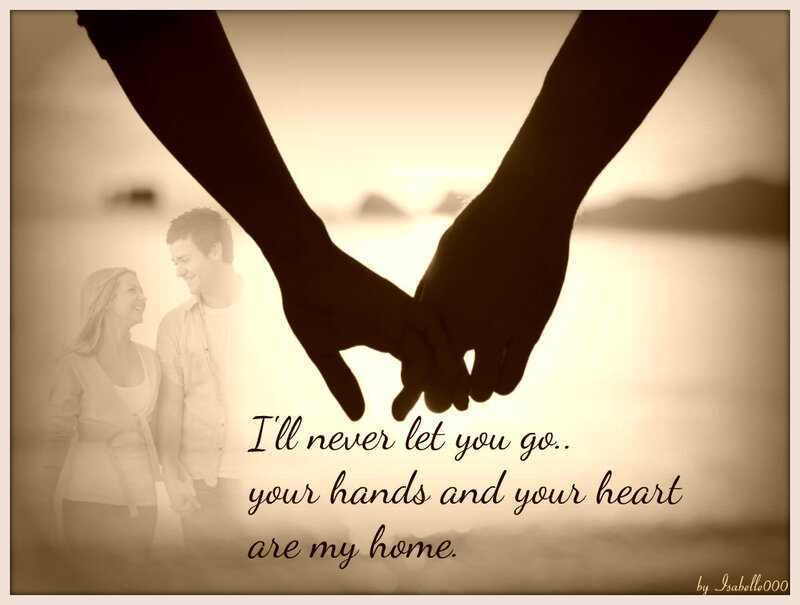 Couple Holding Hands — Brown, Romantic, Sunset, Photograph