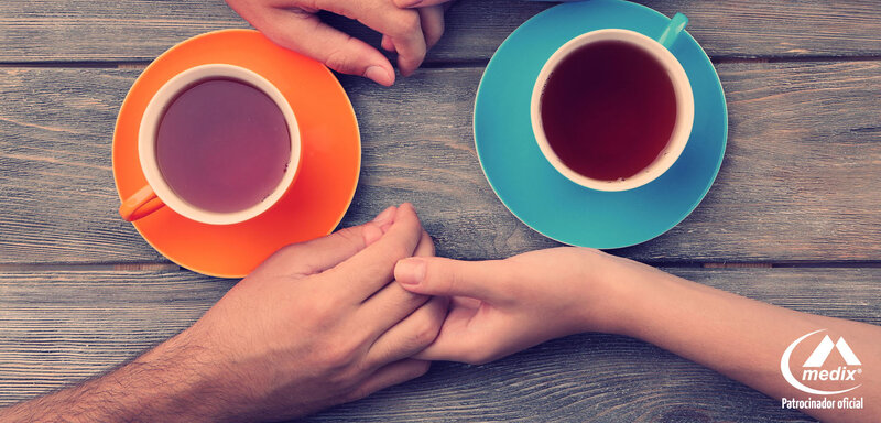 Couple Holding Hands — Orange, Intimate