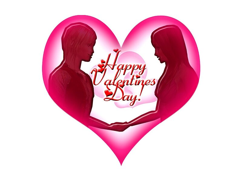 Couple Holding Hands — Pink