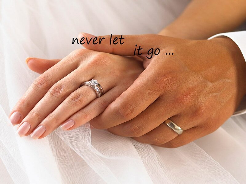 Couple Holding Hands — White, Romantic, Photograph, Rings