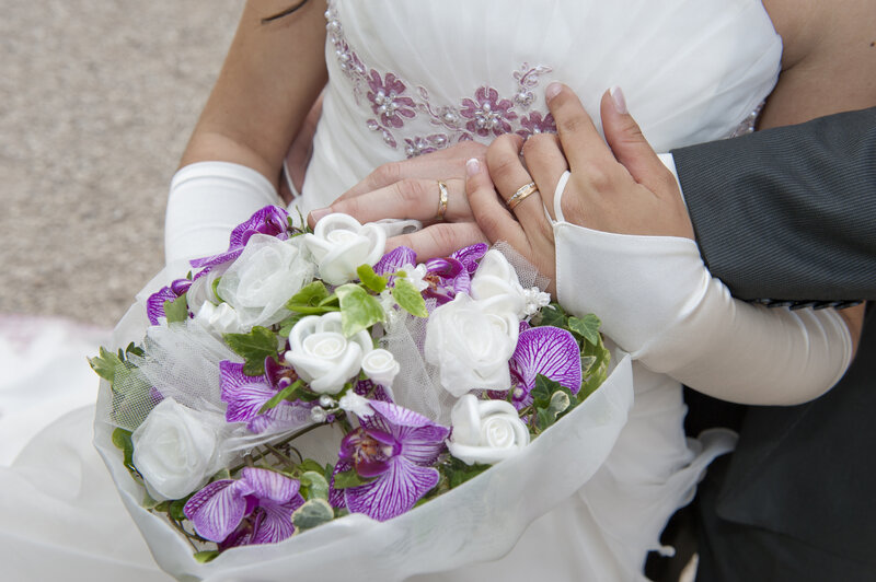 Couple Holding Hands — White, Romantic, Photograph