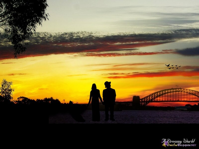 Couple Holding Hands — Yellow, Serene