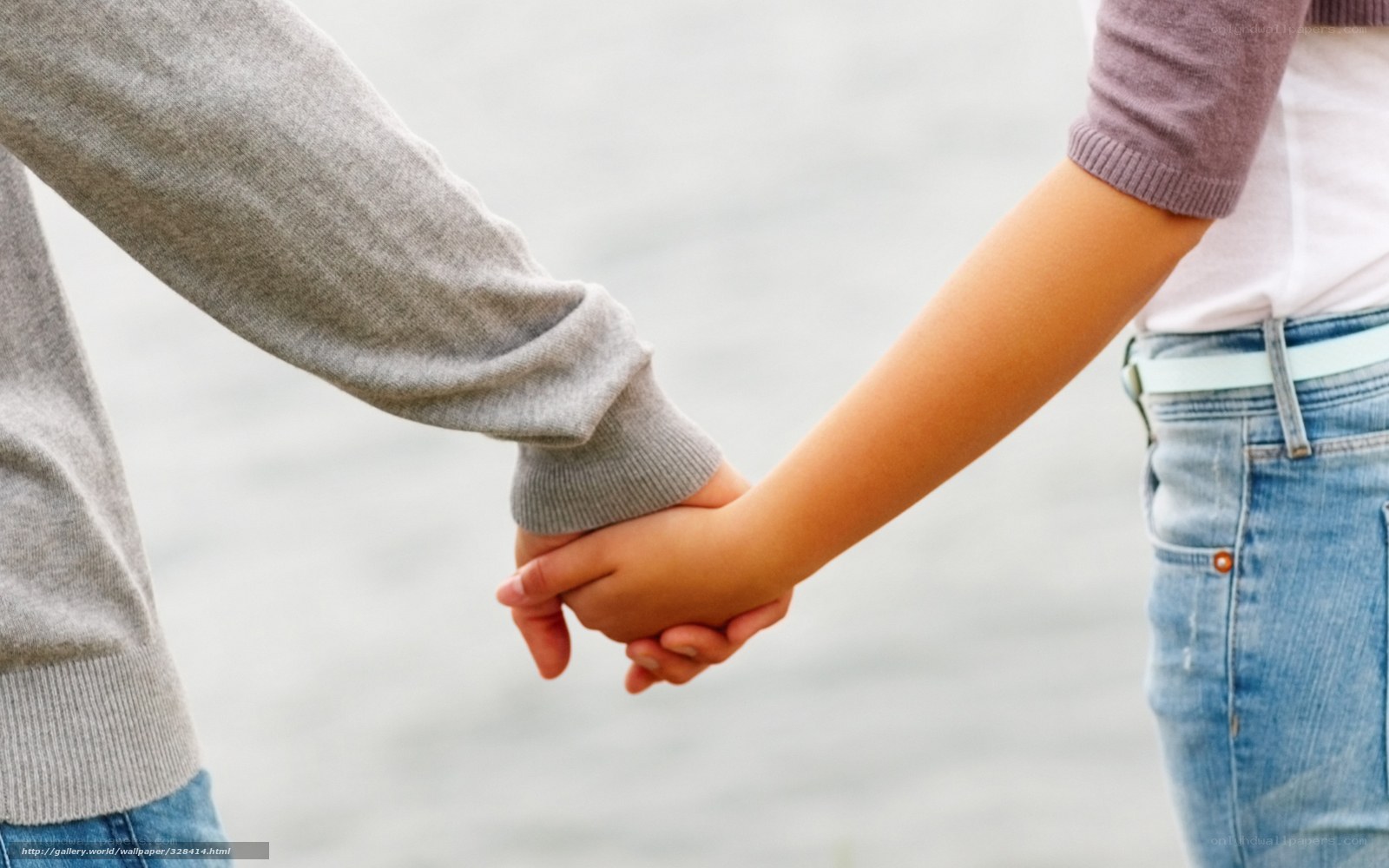 couple holding hands
