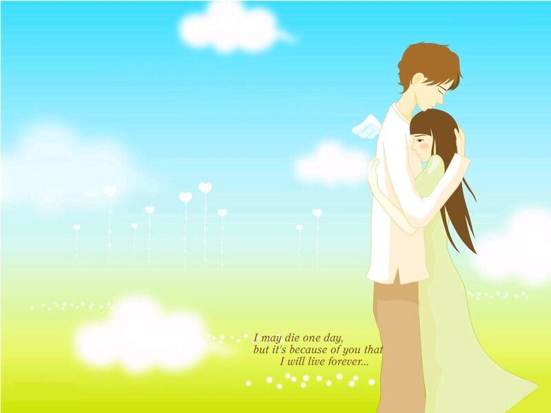 couple hugging in a field