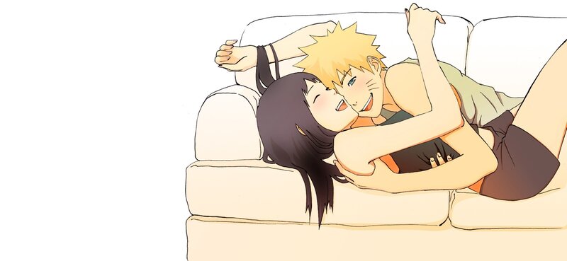 Couple Hugging on Couch
