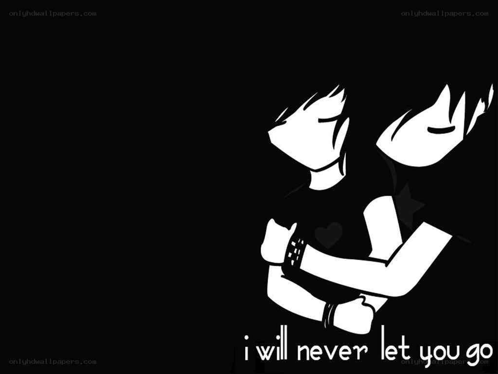 couple hugging with text