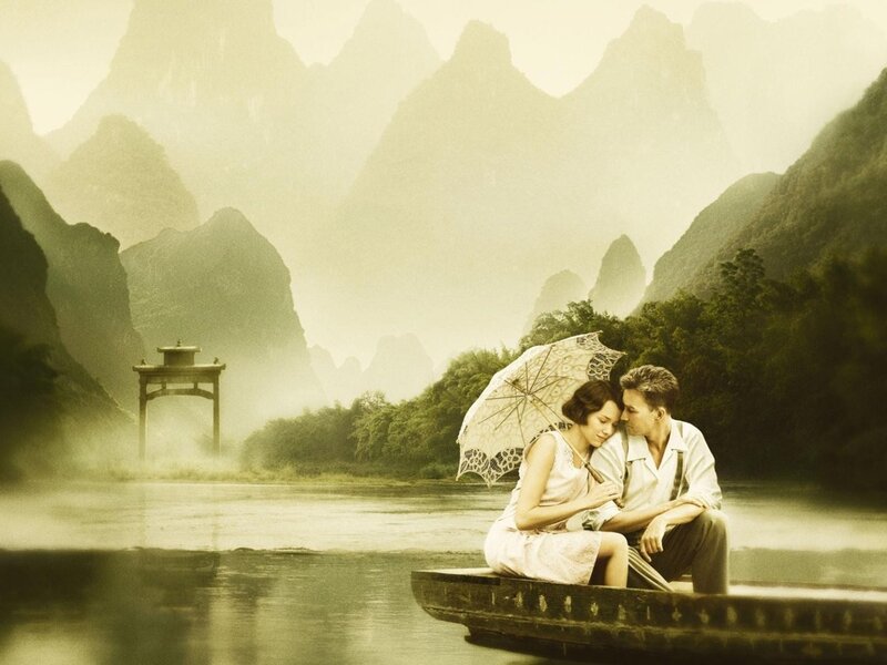Couple in a Boat — Sepia, Serene