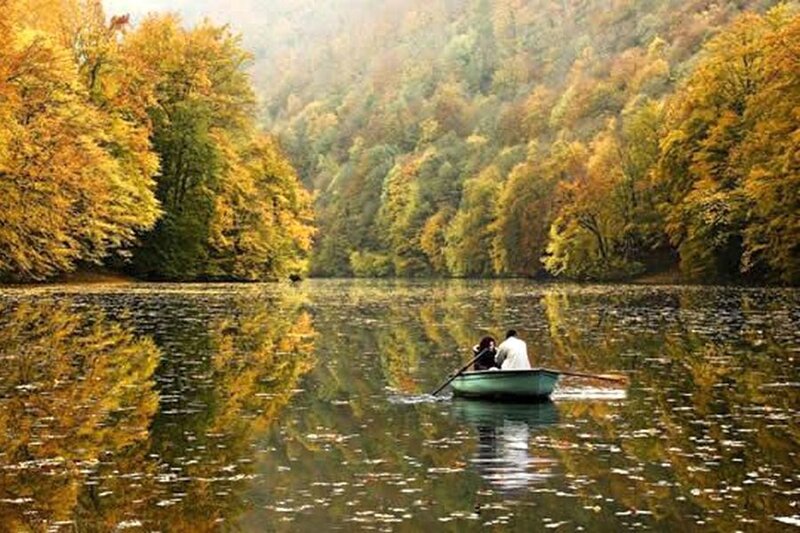 Couple in a Boat — Yellow