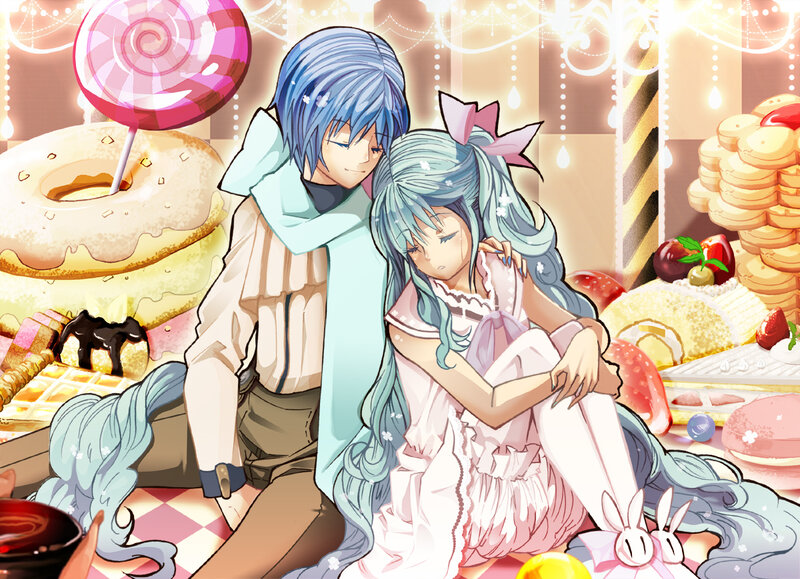Couple in a candy wonderland