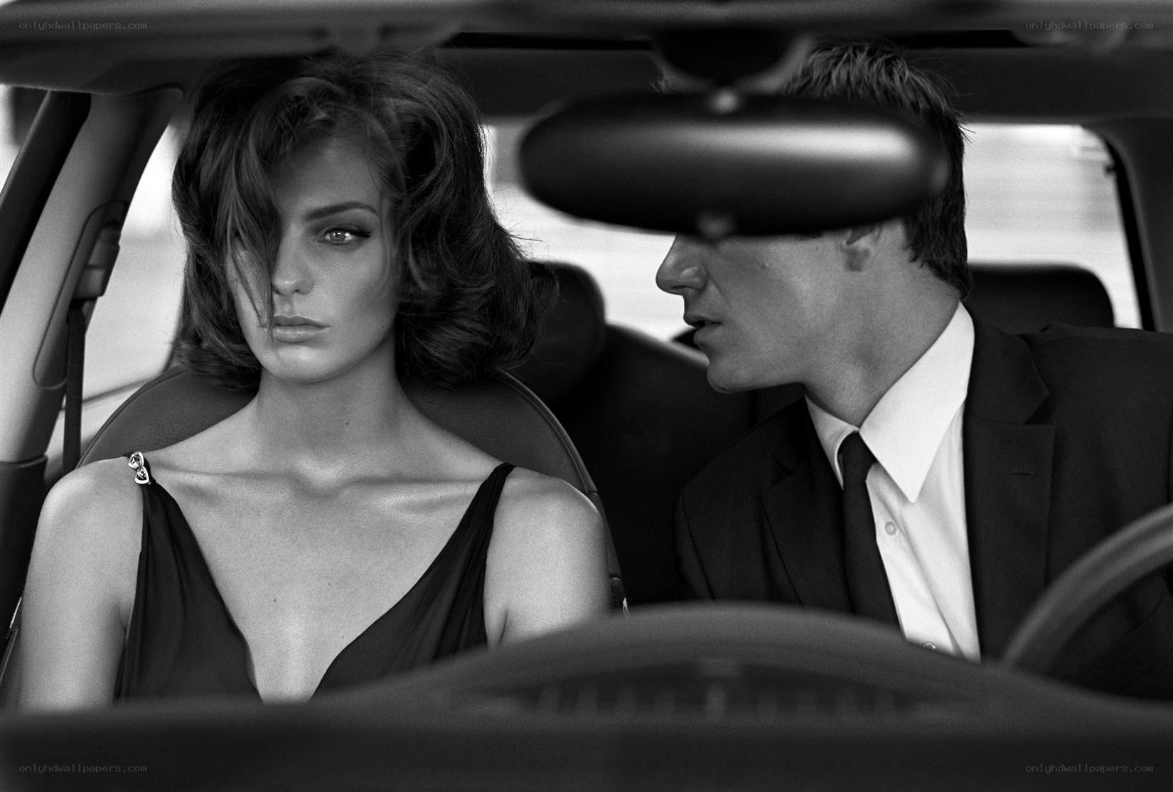 Couple in a car