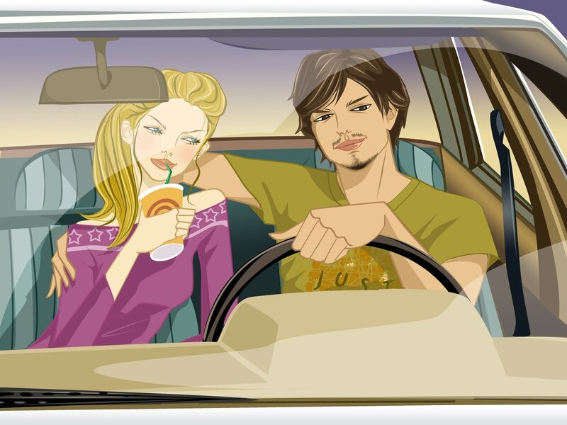 Couple in a car