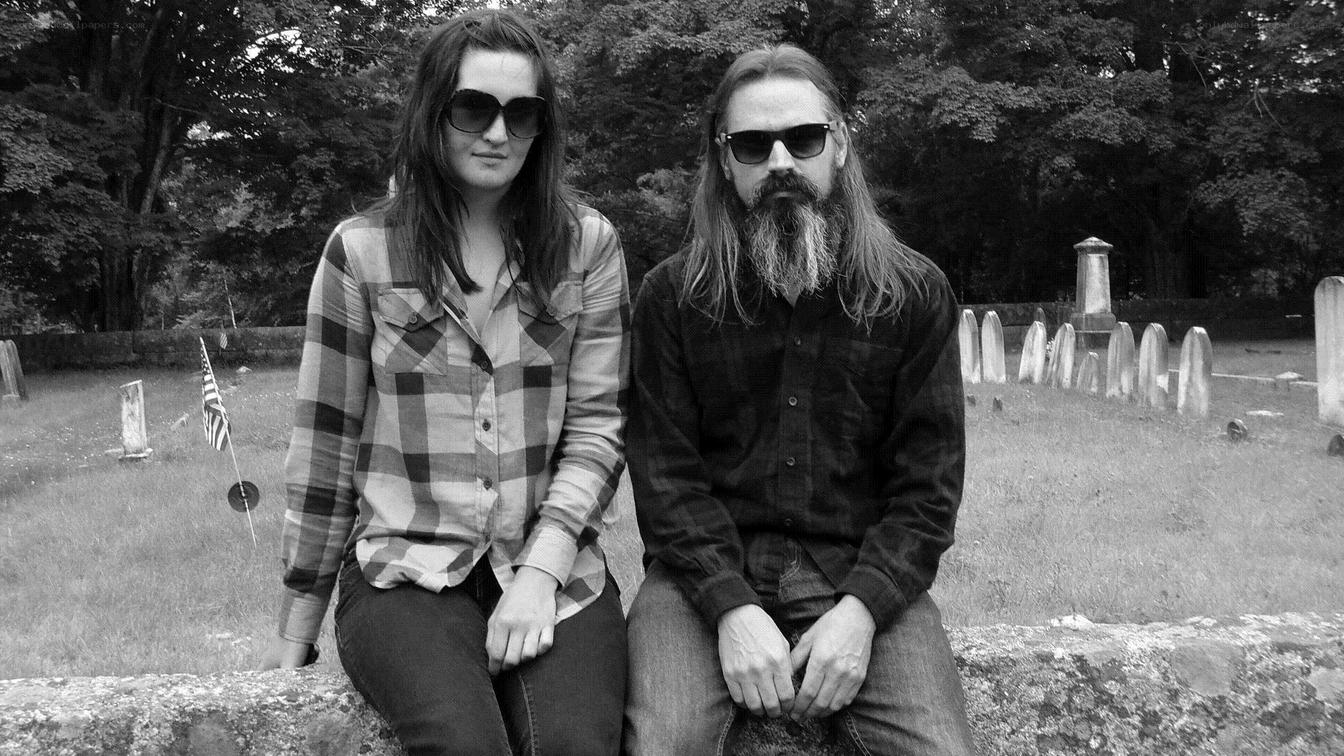 Couple in a cemetery