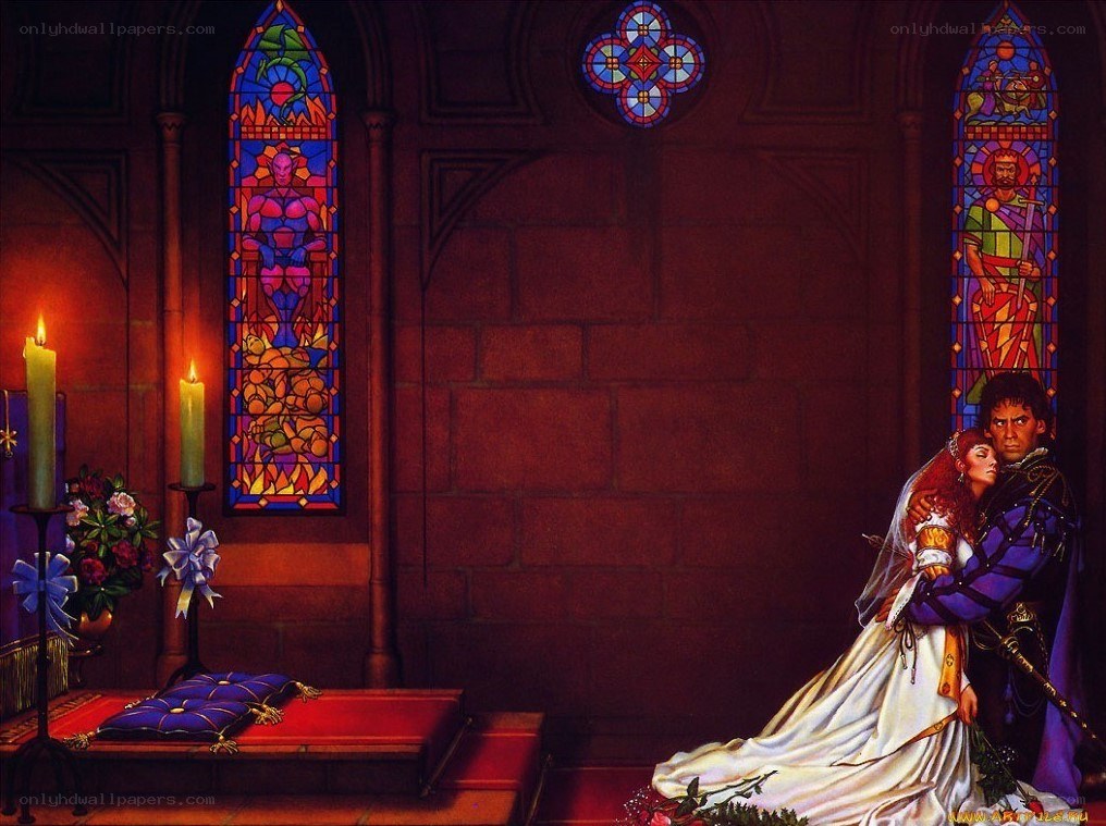 Couple in a church