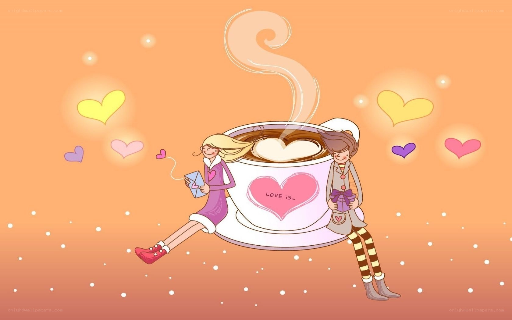 Couple in a coffee cup