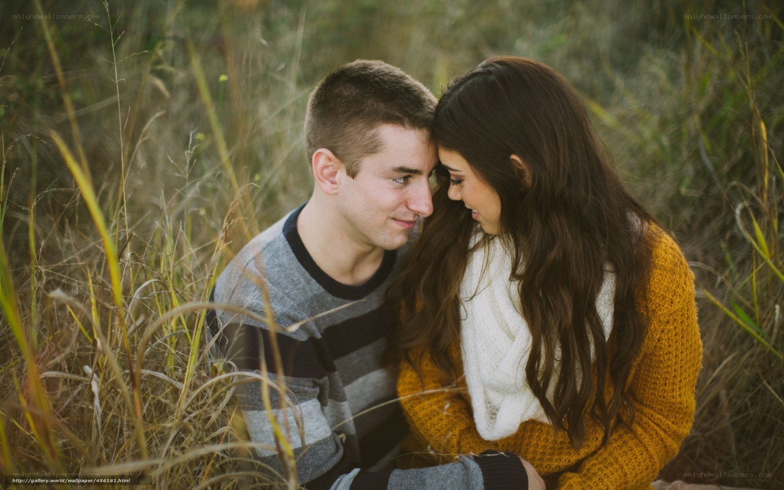 couple in a field