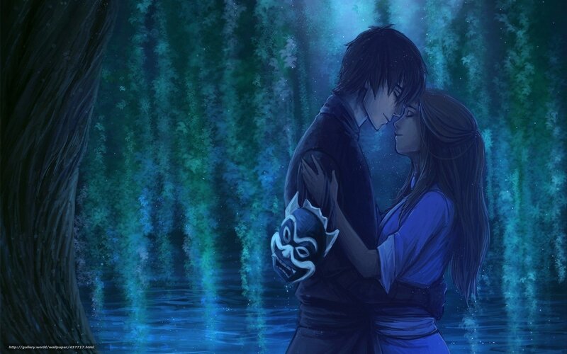 couple in a forest embrace