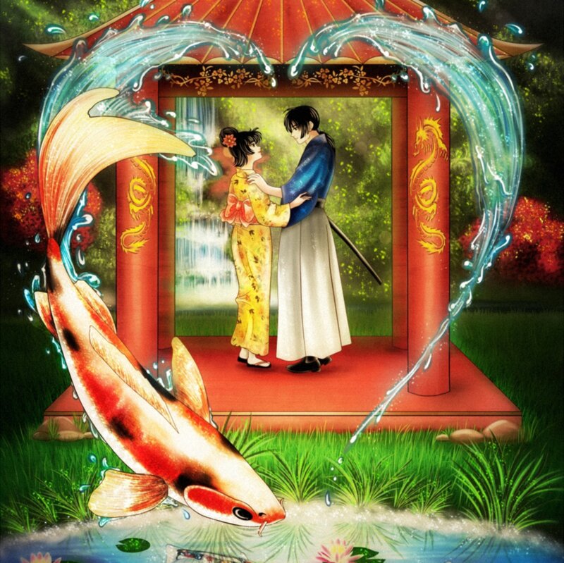 Couple in a Gazebo — Red