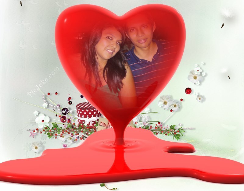 Couple in a heart frame