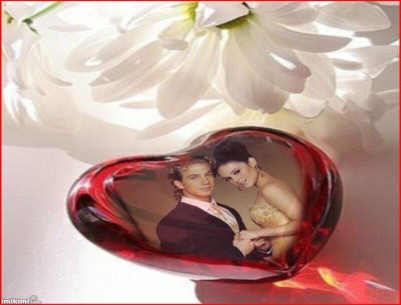 Couple in a heart frame