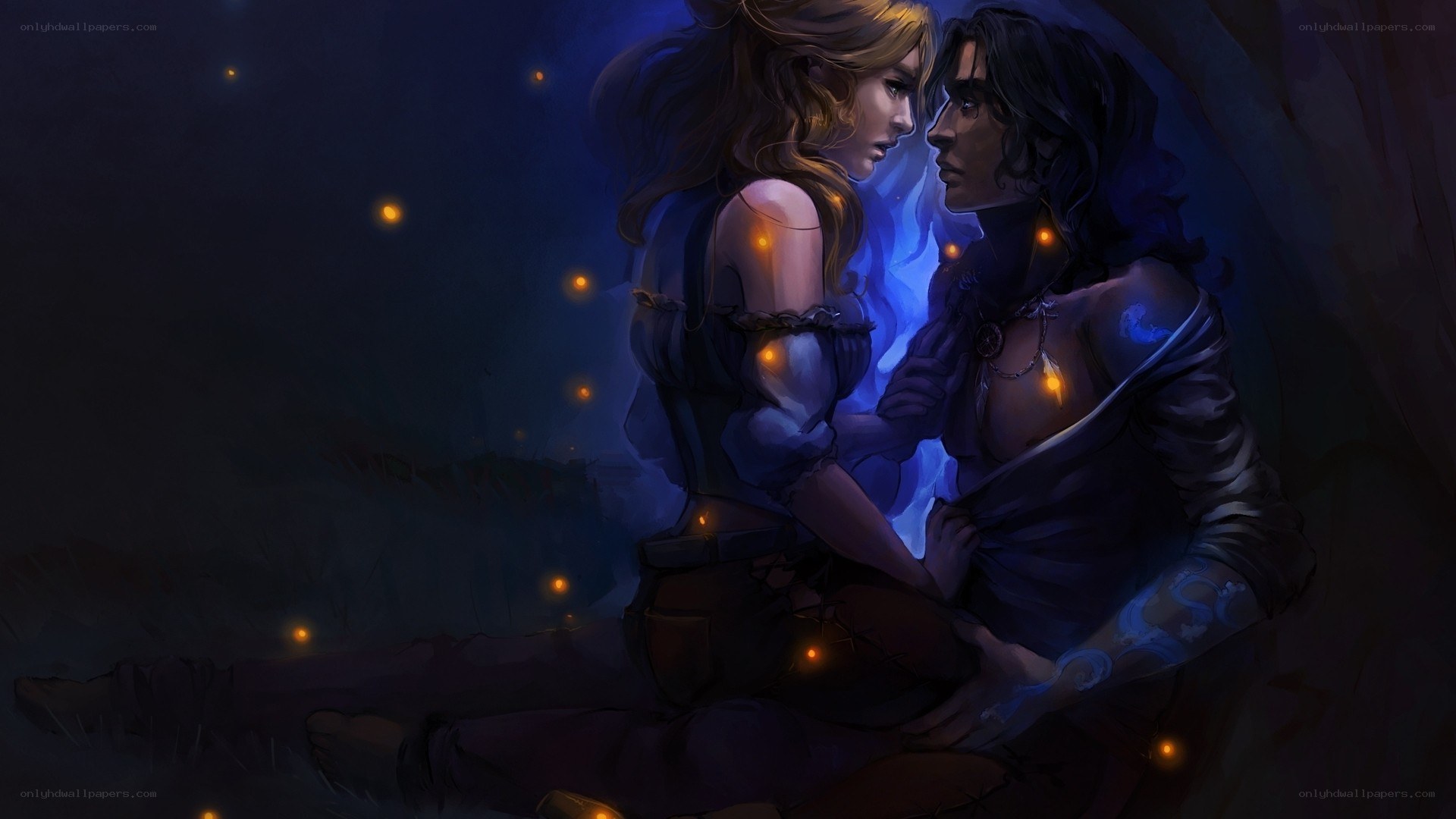 couple in a magical night