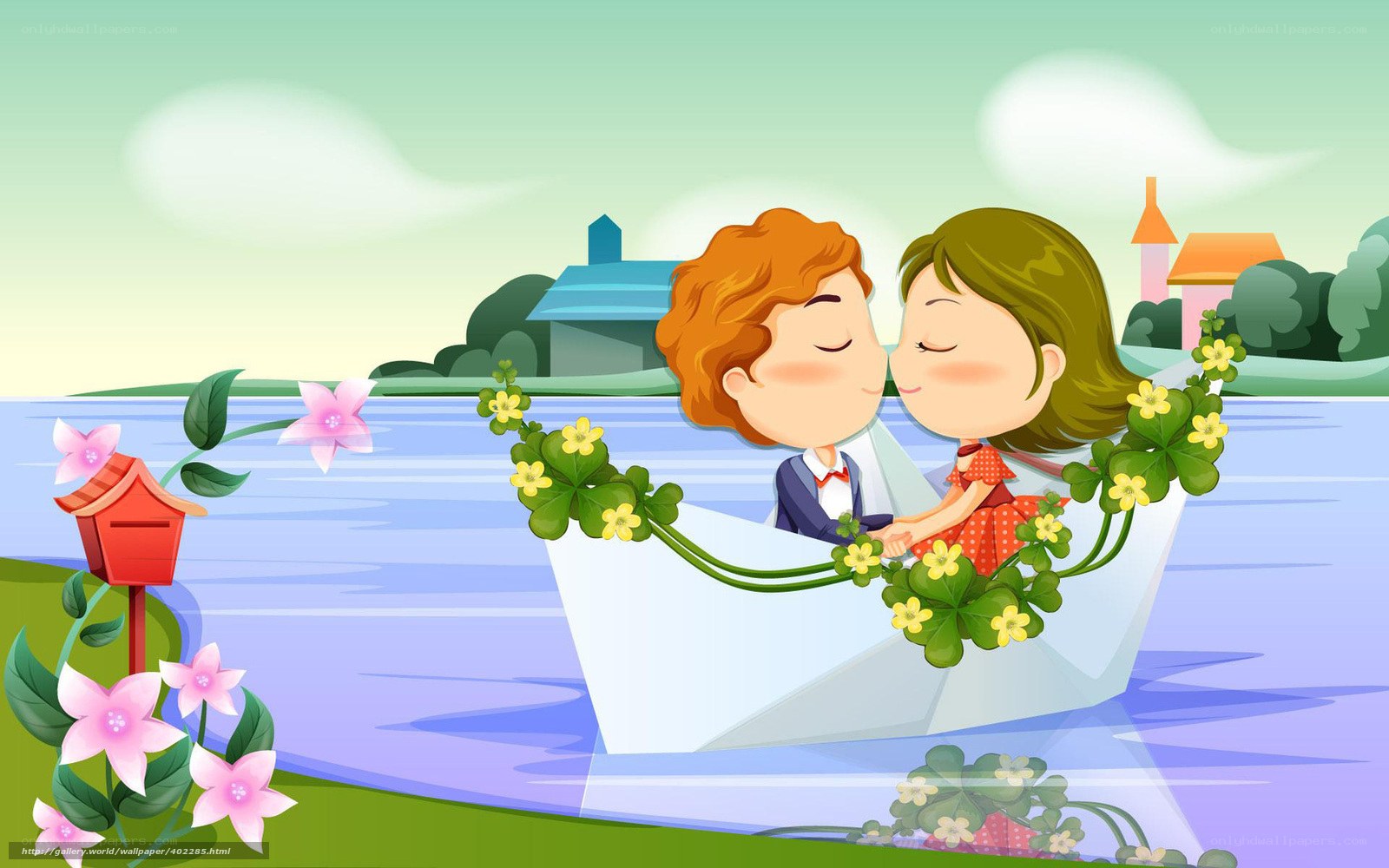 Couple in a paper boat