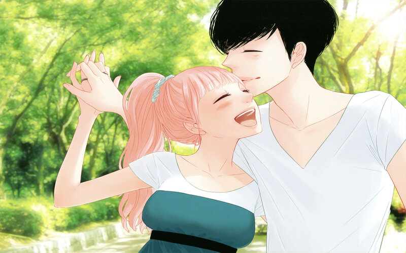 Couple in a park