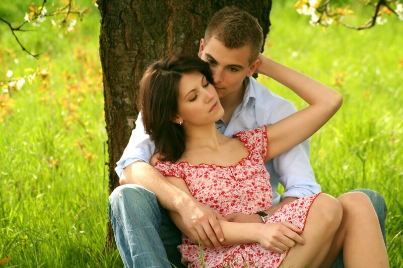 Couple in a park