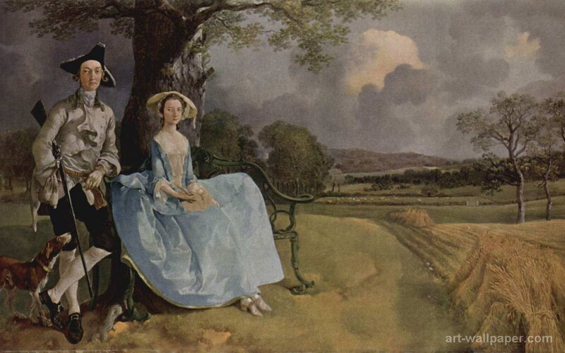 Couple in a pastoral landscape