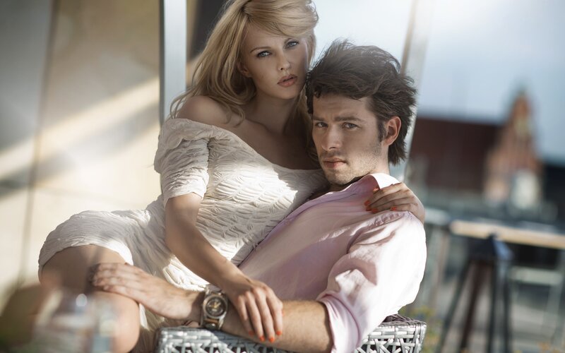 Couple in a romantic pose