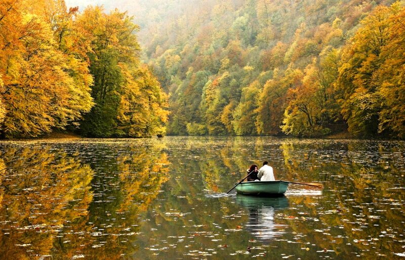 Couple in a Rowboat — Yellow