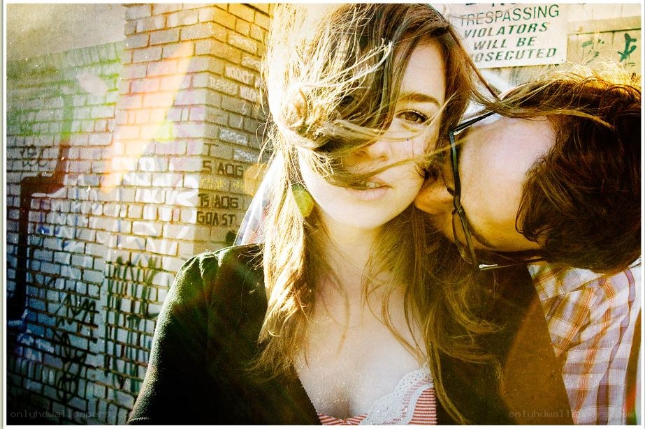 Couple in a sunlit moment