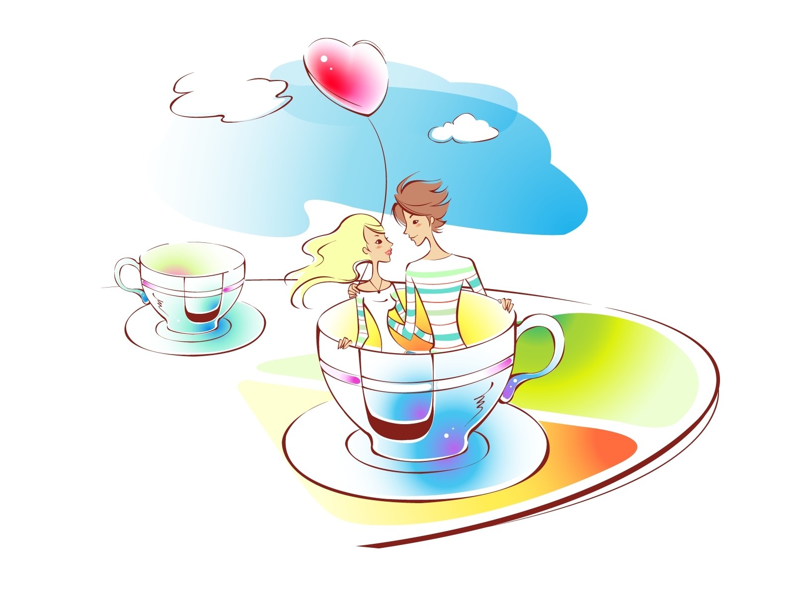 Couple in a teacup