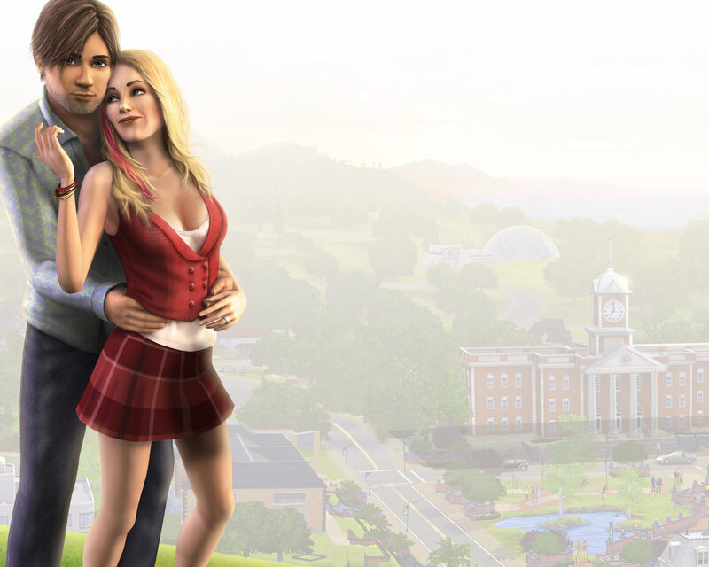 couple in a town