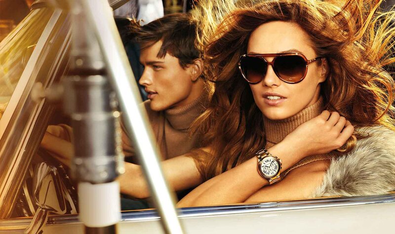 Couple in a vintage car