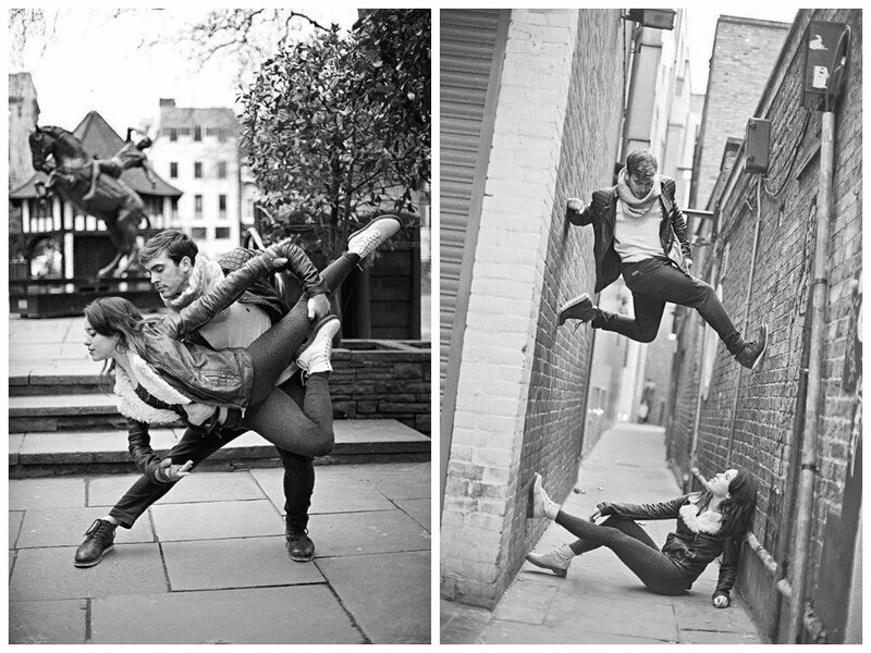 Couple in Action Pose