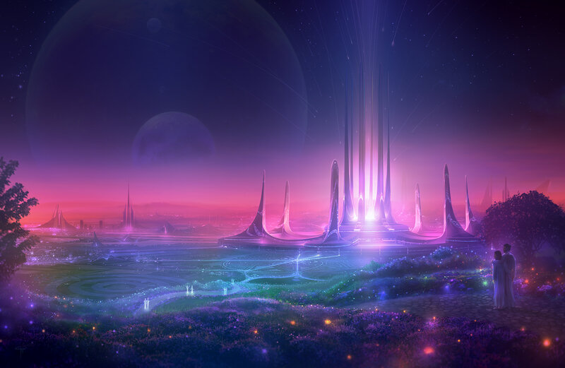Couple in Alien Landscape