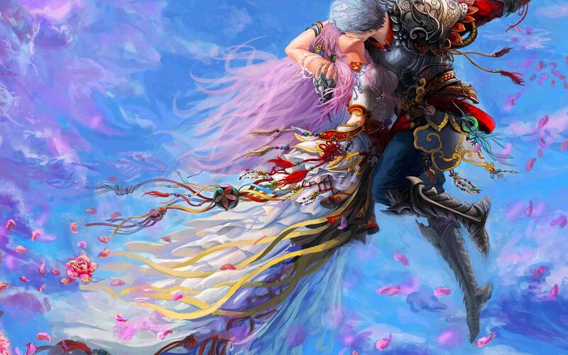 Couple in Armor Flying