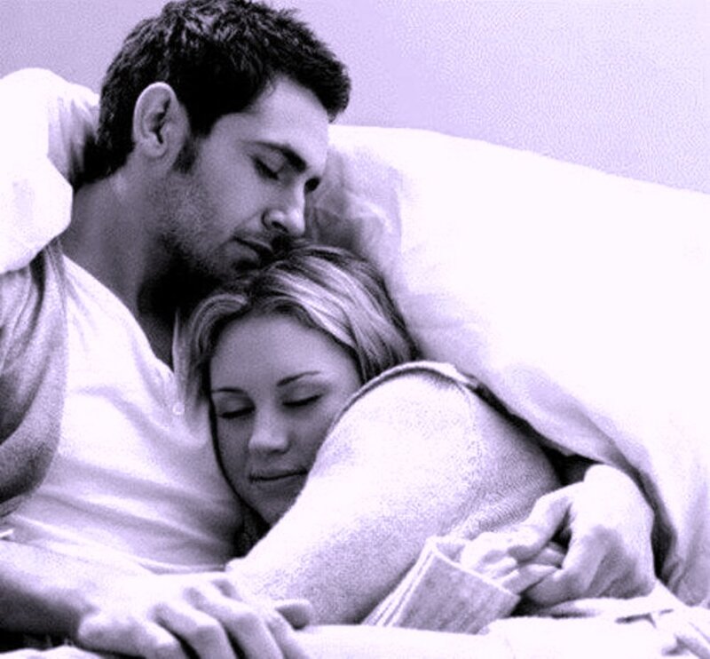 Couple in Bed — White, Calm