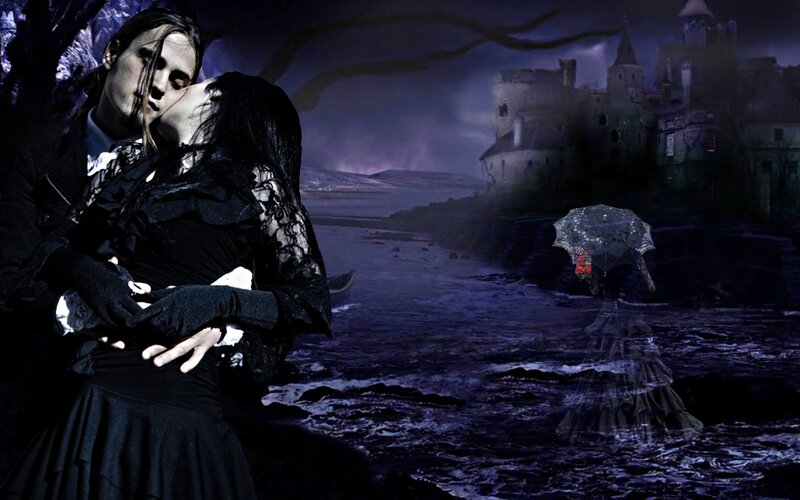 Couple in Black Clothing — Dramatic