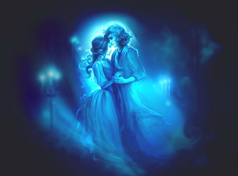 Couple in Blue Light — Romantic