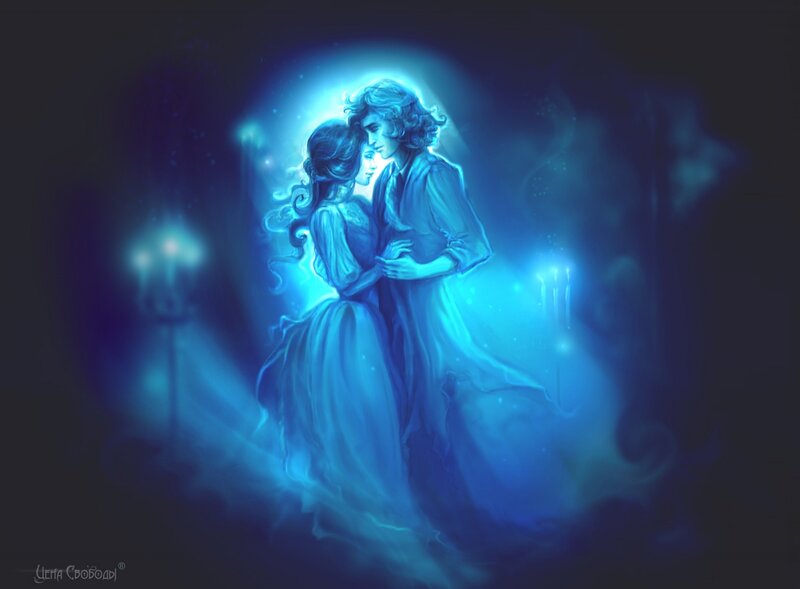 Couple in Blue Light — Serene
