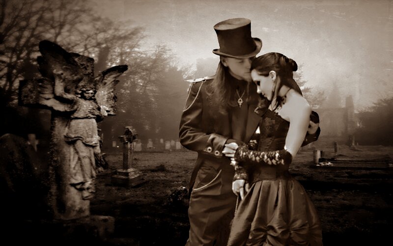 Couple in Cemetery