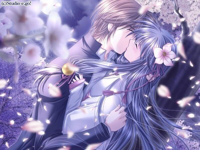 couple in cherry blossom